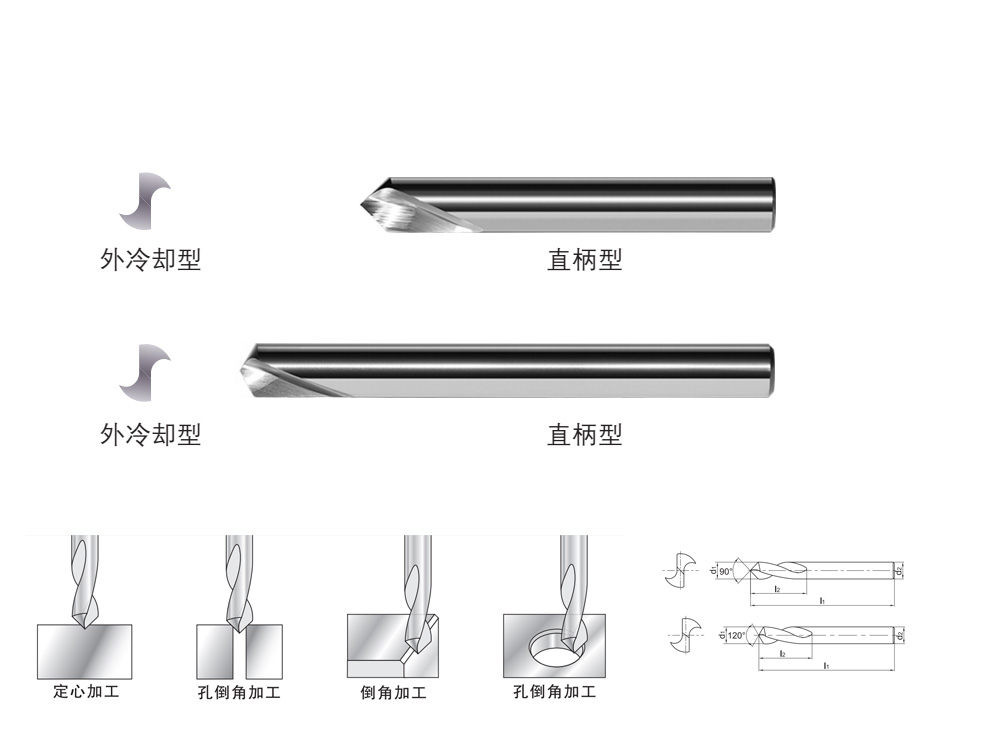 整體合金數(shù)控定心倒角鉆頭114