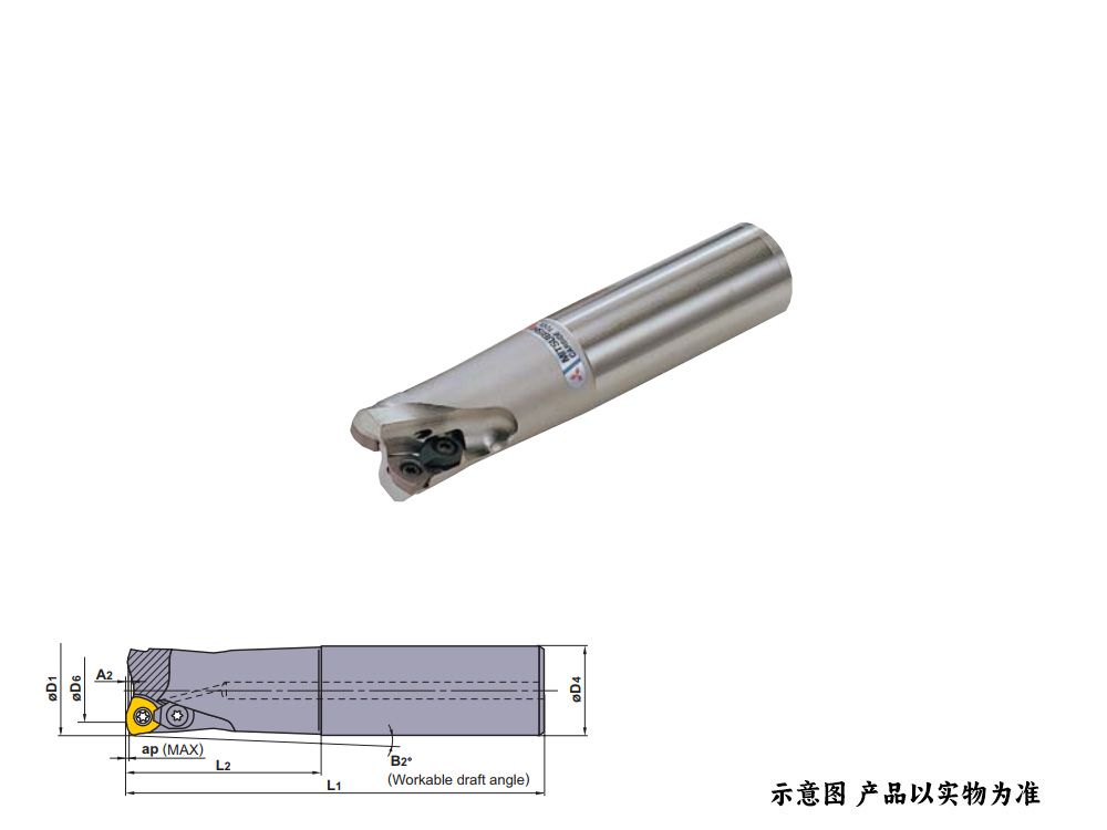 25直徑3刃多功能用銑刀AJX08R25