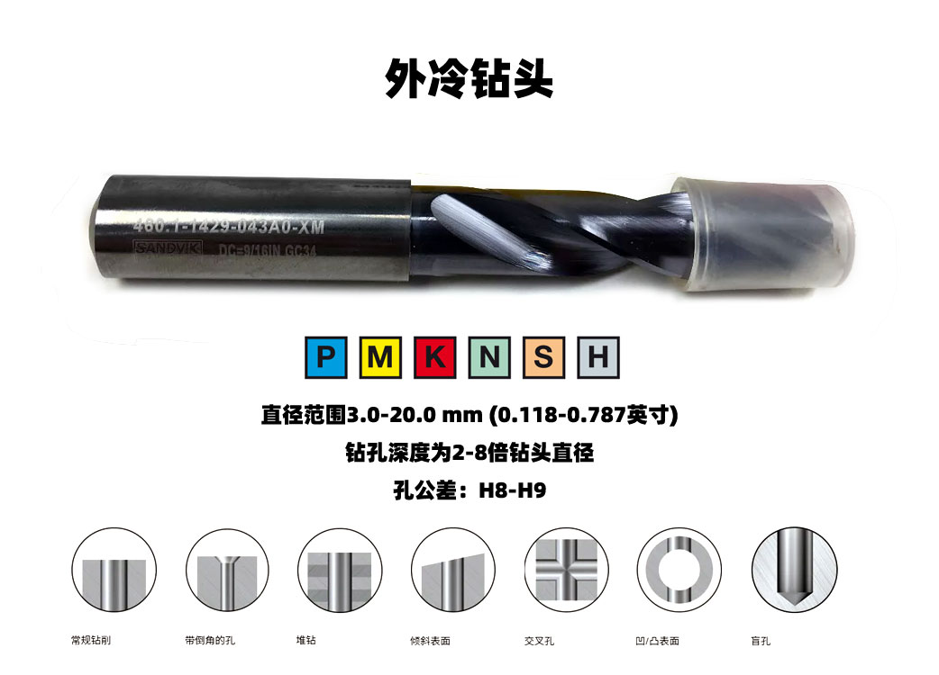 3倍徑6.2mm整體硬質(zhì)合鉆頭460.1